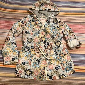 Mossimo Supply Co Floral‎ Water Resistant Hooded Anorak Jacket Women's Medium
